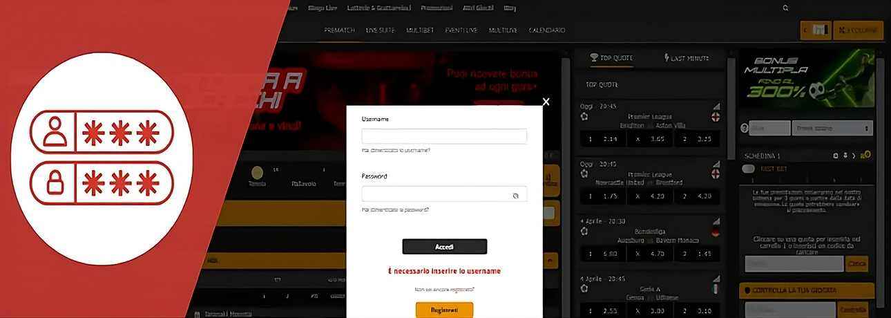Accesso all’area personale di CasinoMania